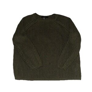 Forever 21 Olive Green Knitted Sweater Women’s Medium Perfect For Fall Cozy